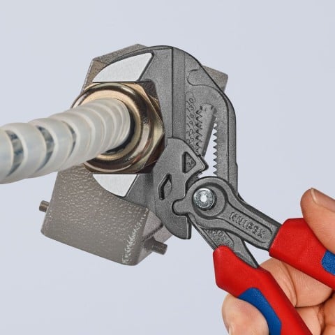 KNIPEX 7.4-in Pliers Wrench, Multi-Component Handles (86 02 180)