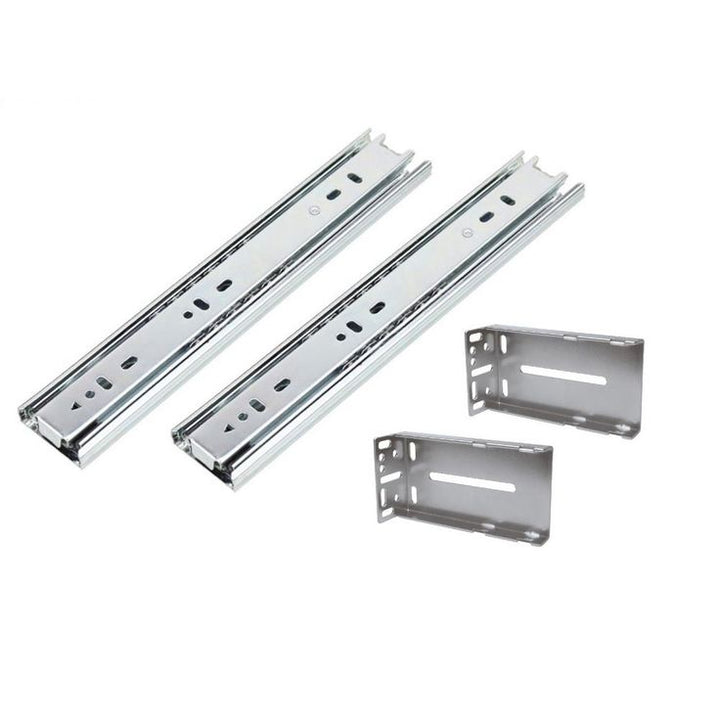 14 in. Full Extension Ball Bearing Side Mount Drawer Slide Set with Rear Bracket (4-Pair)