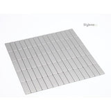 Eznox mosaic 4-Pack Stainless Steel Brushed Stainless Steel Linear Peel & Stick Tile - Super Arbor