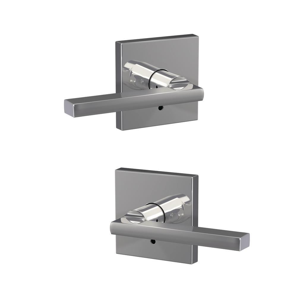 Custom Latitude Satin Nickel Collins Trim Dummy Door Lever (2-pack) - Super Arbor