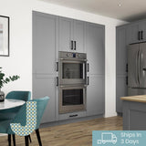 Shaker Assembled 36 in. x 34.5 in. x 24 in. Corner Base Cabinet with Lazy Susan Turn Table Accessory in Gray - Super Arbor