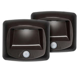 Outdoor 35 Lumen Battery Powered Motion Activated Integrated LED Step/Deck/Stair Light, Brown (2-Pack) - Super Arbor