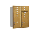 3700 Horizontal Series 9-Compartment with 2-Parcel Locker Recessed Mount Mailbox - Super Arbor