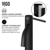 VIGO Onyx Vessel Sink in Gray with Faucet in Matte Black