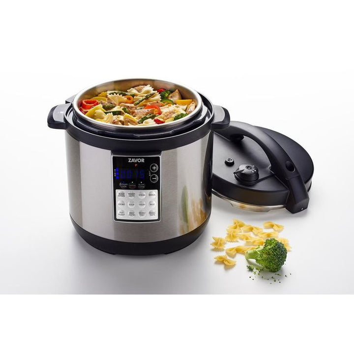 LUX EDGE 8 Qt. Stainless Steel Electric Pressure Cooker with Stainless Steel Cooking Pot
