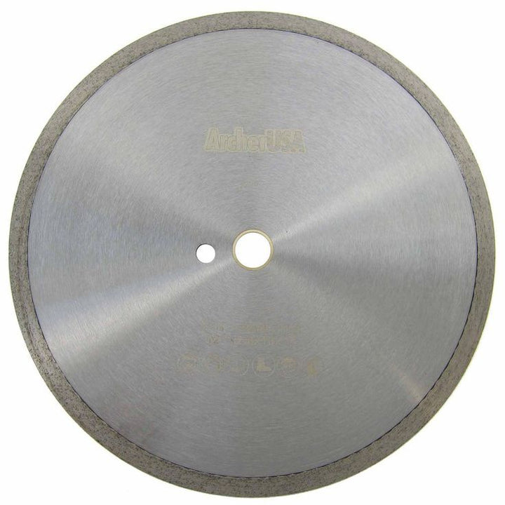 Archer USA 12 in. Continuous Rim Diamond Blade for Tile Cutting