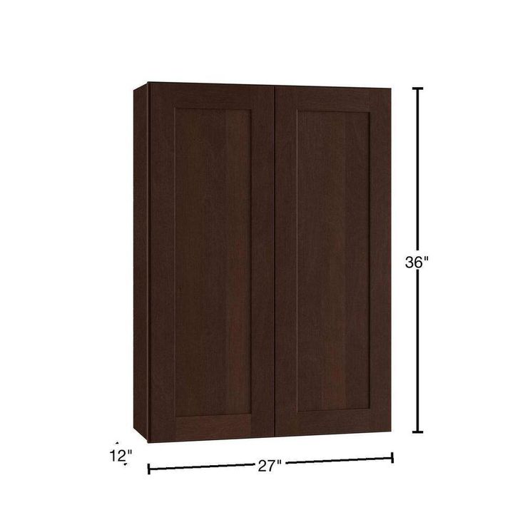Home Decorators Collection Newport 27 in. W x 12 in. D x 36 in. H Assembled Plywood Wall Kitchen Cabinet in Manganite with Soft Close