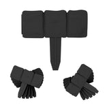 Pure Garden 0.75 in. x 10 in. x 9 in. Black Plastic Garden Edging Stone-Look Border (10-Piece)