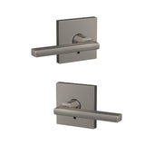 Schlage Custom Latitude Satin Nickel Collins Trim Dummy Door Lever (2-Pack)