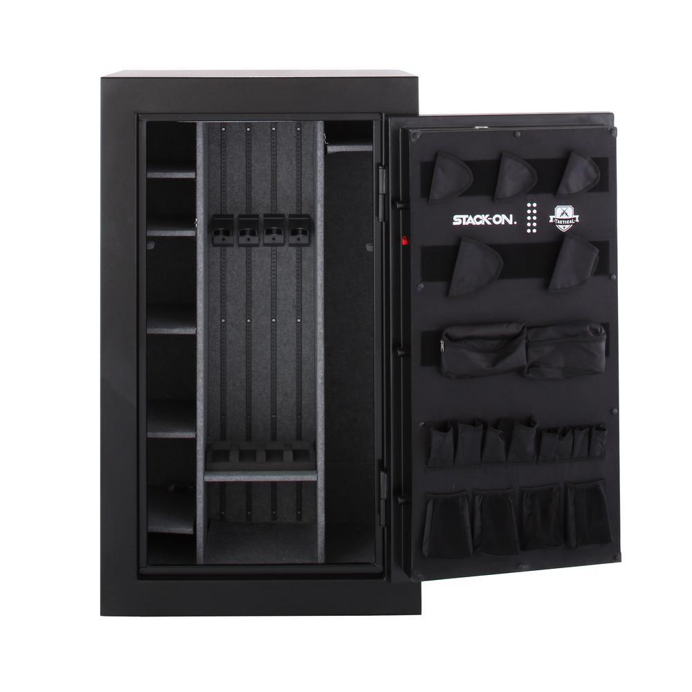Tactical 20-Gun Fire-Resistant Safe with Electronic Lock and Door Storage - Super Arbor