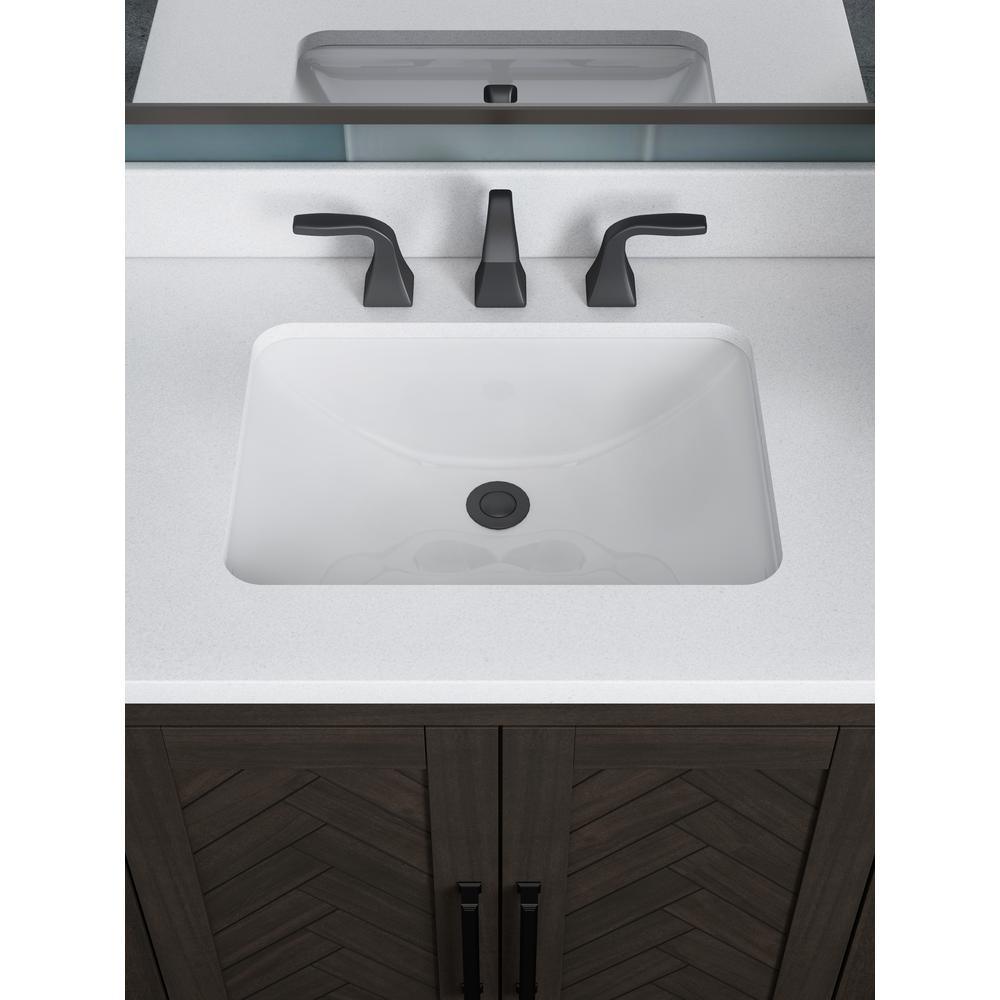 Leary 30 in. W x 34.5 in. H Bath Vanity in Dark Brown with Engineered Stone Vanity Top in White with White Basin - Super Arbor
