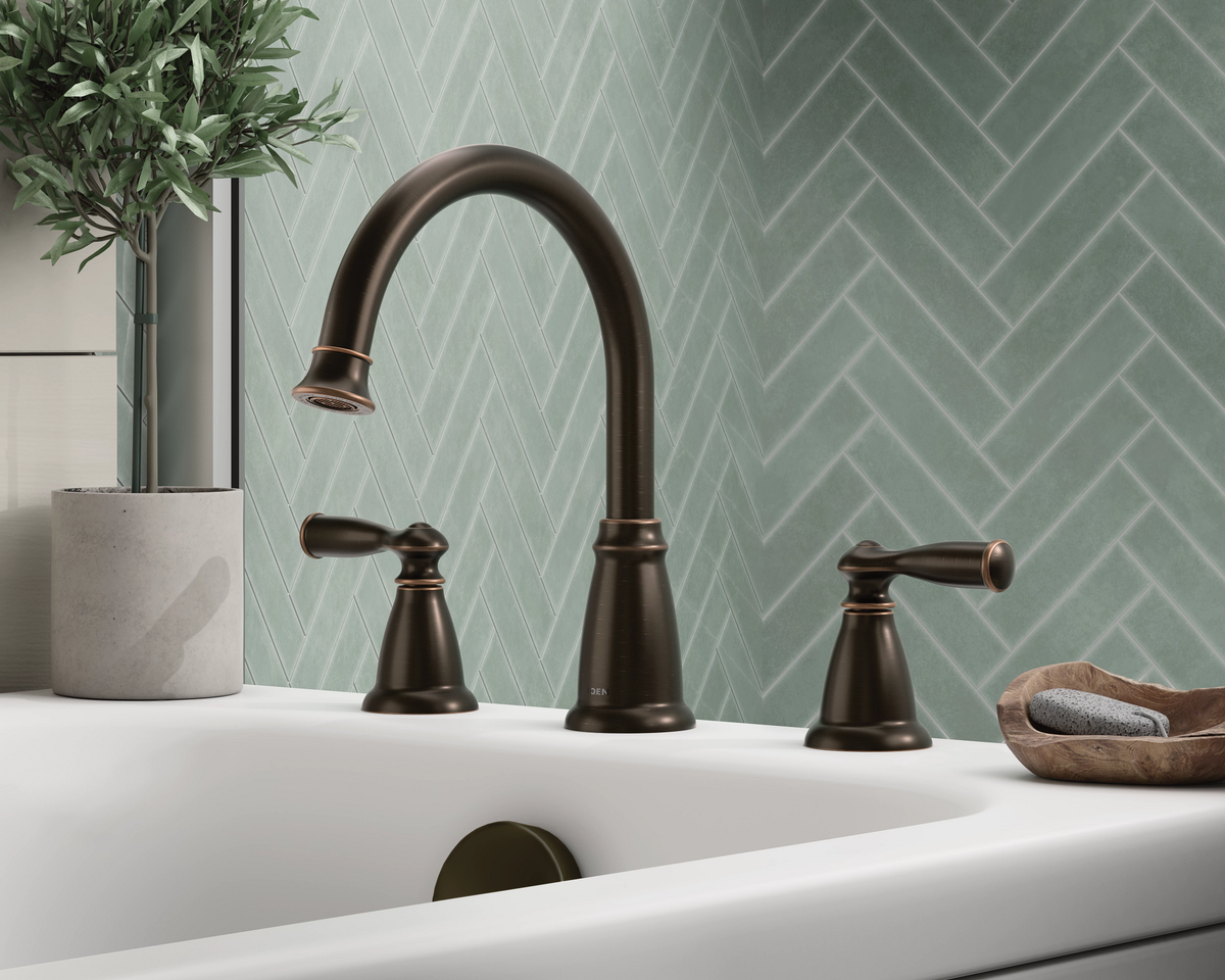 Moen Banbury 2‑Handle Deck‑Mount High Arc Roman Tub Faucet with Valve, Spot Resist Brushed Nickel