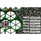 19.7 in. x 19.7 in. x 1.9 in. Green Permeable Plastic Grass Pavers for Parking Lots, Driveways (4 Pieces/11 sq.ft.) - Super Arbor