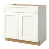allen + roth Aveley 36-in W x 34.5-in H x 24-in D Linen Maple Door and Drawer Base Semi-Custom Cabinet
