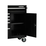 61 in. W 10-Drawer 1-Door Combination Tool Chest and Rolling Cabinet Set in Gloss Black
