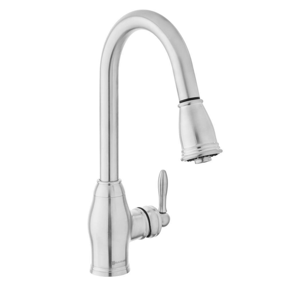 Newbury Single-Handle Pull-Down Sprayer Kitchen Faucet in Oil-Rubbed Bronze - Super Arbor