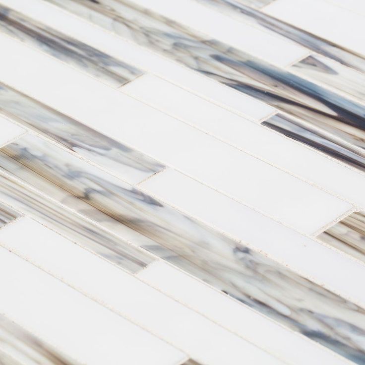 Jeffrey Court Coastal Skies Grey 14 in. x 11.75 in. x 8 mm Interlocking Glossy Glass Mosaic Tile