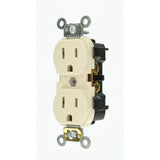 15 Amp Industrial Grade Narrow-Body Duplex Outlet, Light Almond - Super Arbor