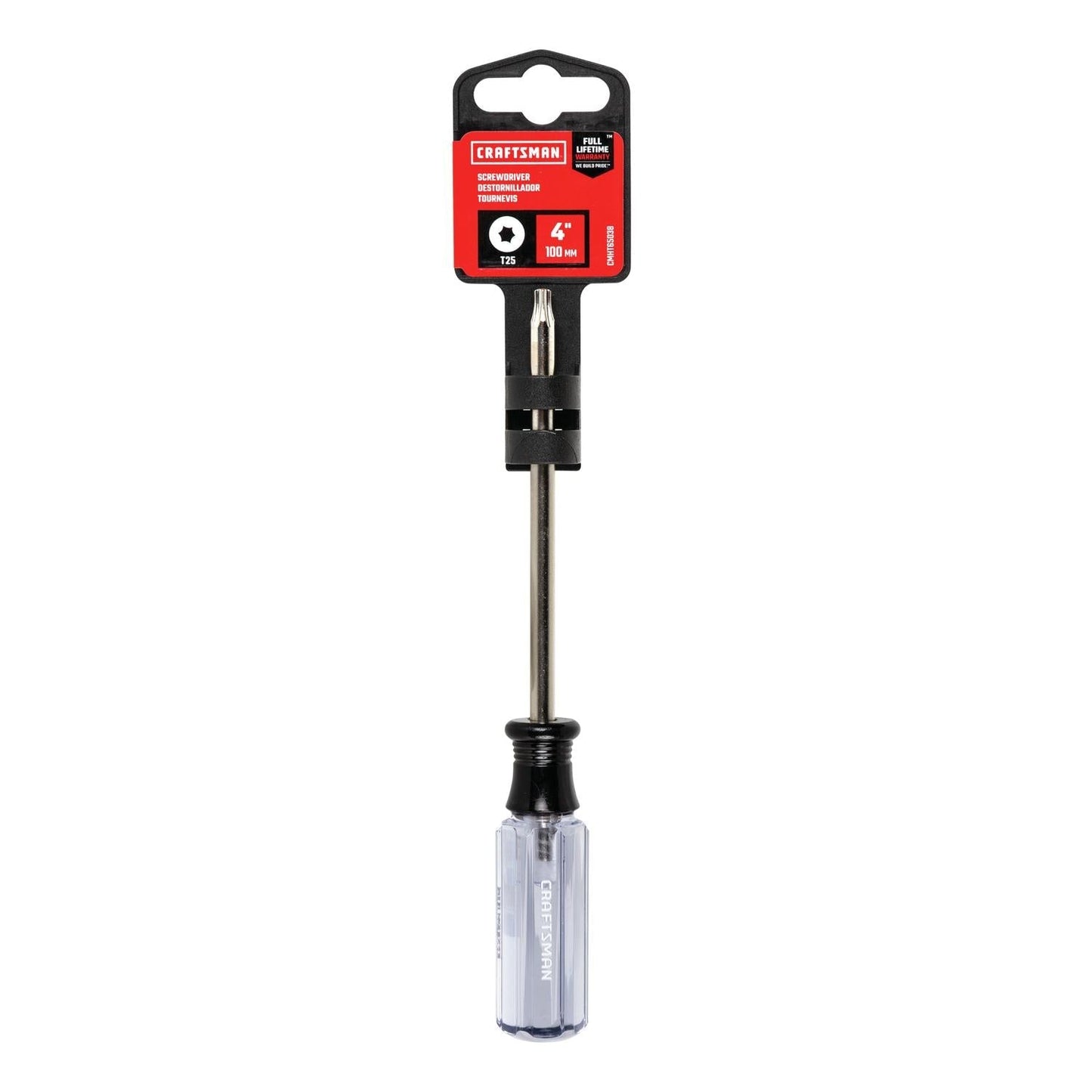 Craftsman T25 Torx Screwdriver, 4-inch Shaft, Durable Alloy Steel