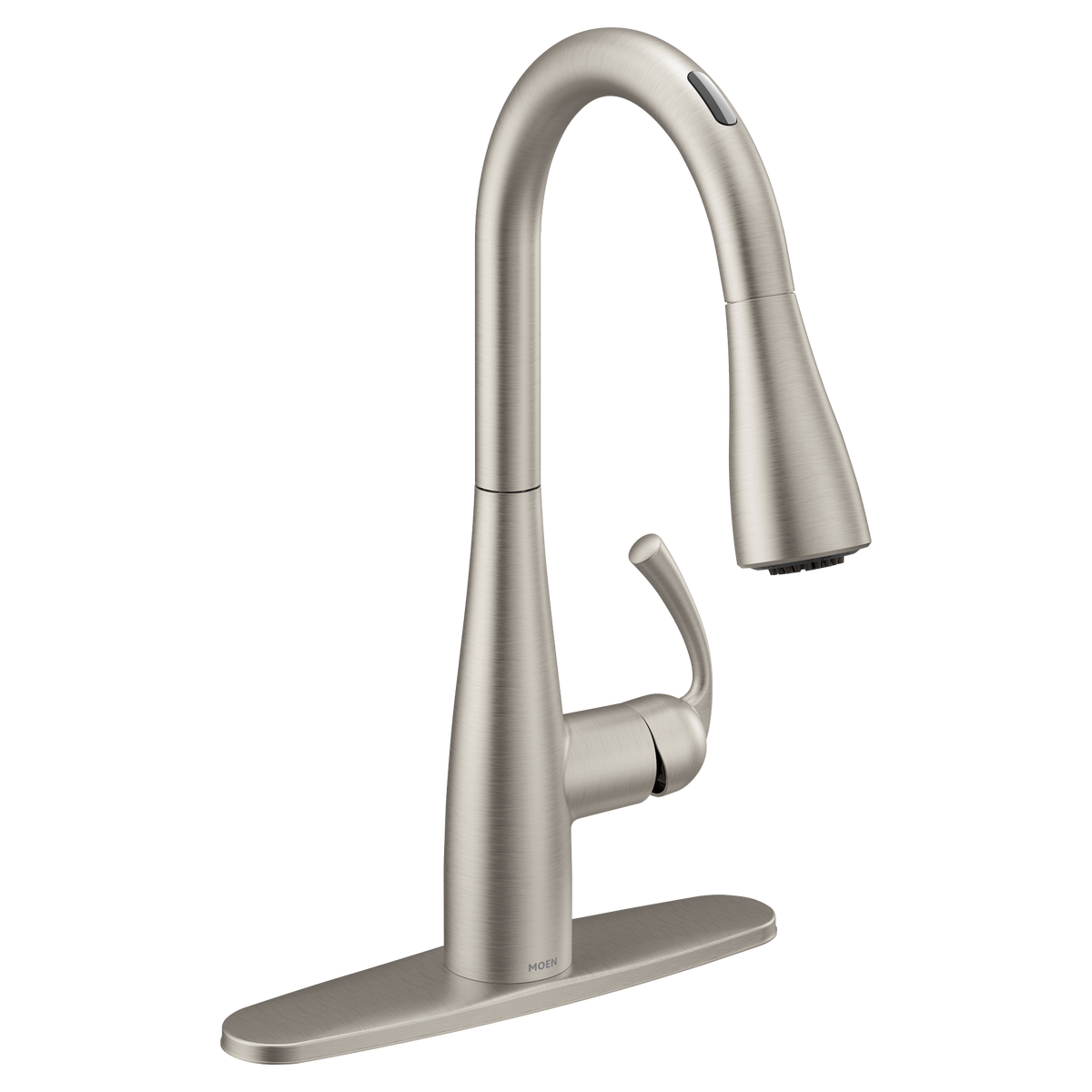 U by Moen Essie Single-Handle Pull-Down Sprayer Smart Kitchen Faucet with Voice Control, Spot Resist Stainless
