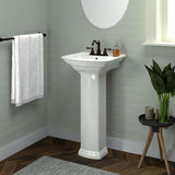 Washington 460 Vitreous China Pedestal Combo Bathroom Sink in White