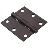 3-1/2 in. Antique Brass Residential Door Hinge with 5/8 in. Round Corner Removable Pin Full Mortise (9-Pack) - Super Arbor