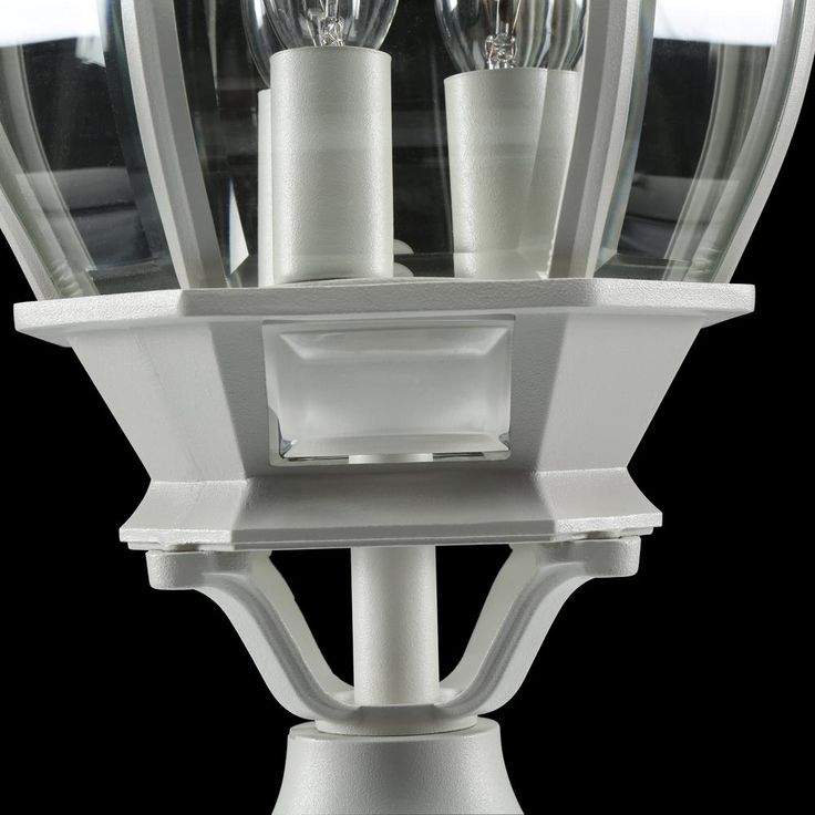 3-Light White Outdoor Post Light