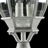 3-Light White Outdoor Post Light
