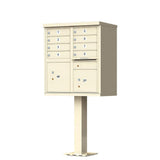 16-Mailboxes 1-Outgoing Mail Compartment 2-Parcel Lockers Pedestal Mount Cluster Box Unit - Super Arbor