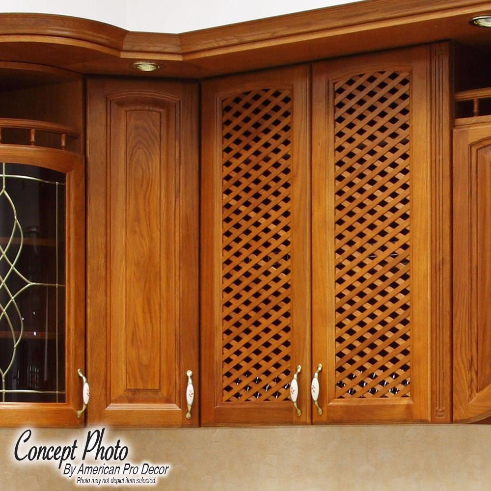 23-5/8 in. x 47-1/4 in. x 1/8 in. Unfinished Diagonal Solid Alder Mini Lattice Panel Insert - Super Arbor