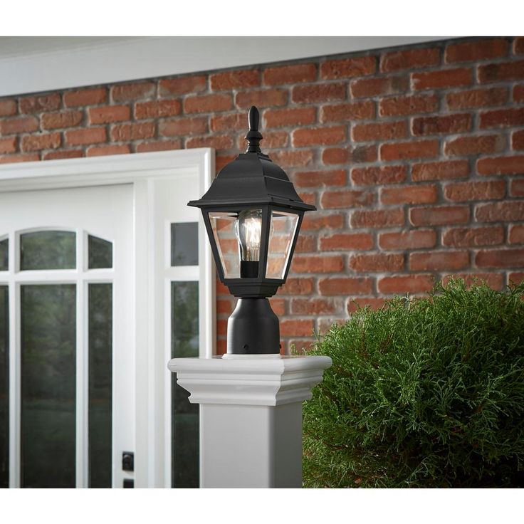 1-Light Black Outdoor Lamp