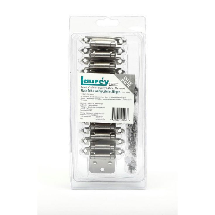 Brushed Satin Nickel Flush Hinge (6-Pair)