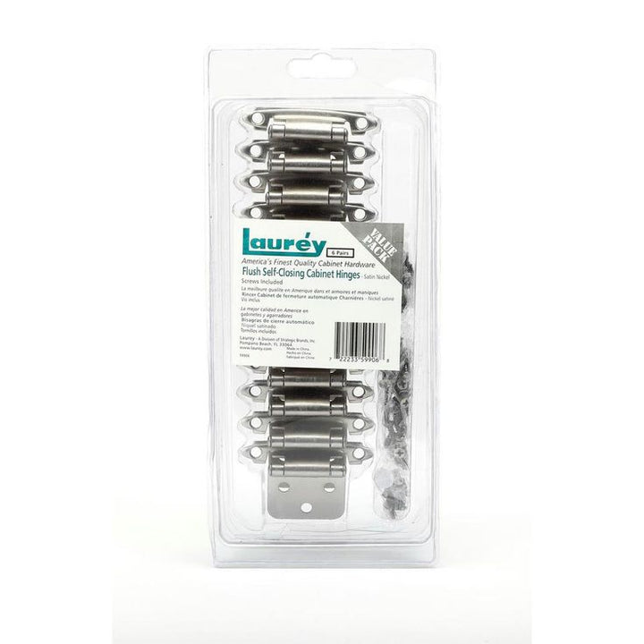 Brushed Satin Nickel Flush Hinge (6-Pair)