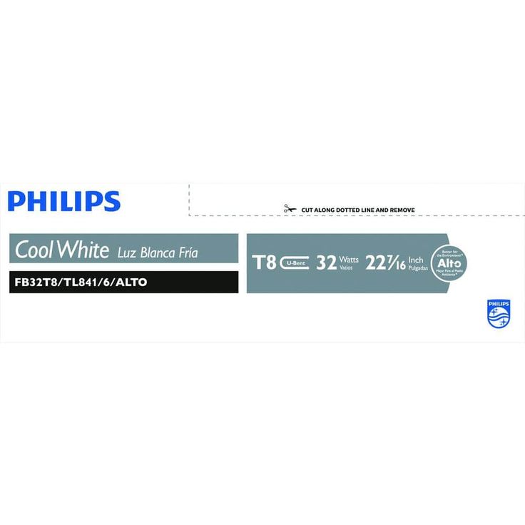 Philips U-Bent 32-Watt (4100K) ALTO Linear T8 Fluorescent Tube Light Bulb, Cool White (10-Pack)