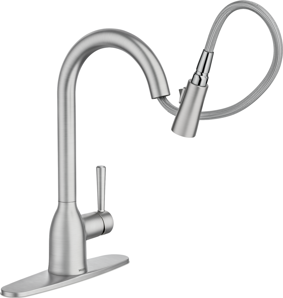Moen Adler Single-Handle Pull-Down Kitchen Faucet with Power Clean and Reflex, Mediterranean Bronze
