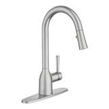 Moen Adler Single-Handle Pull-Down Kitchen Faucet with Power Clean and Reflex, Mediterranean Bronze
