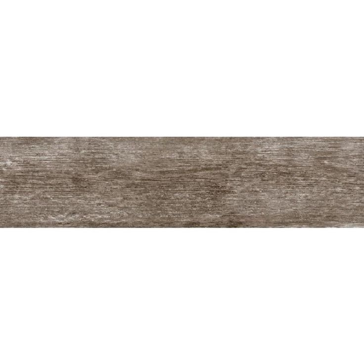 Style Selections Woods French Gray 6-in x 24-in Glazed Porcelain Wood Look Tile