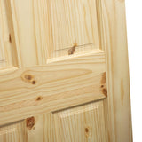 30 in. x 80 in. x 1.375 in. 6-Panel Colonial Double Hip Knotty Wood Interior Door Slab - Super Arbor