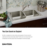 Dayton Drop-in Stainless Steel 15 in. 2-Hole Single Bowl Bar Sink