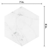 Merola Tile Classico Carrara Hexagon 7 in. x 8 in. Porcelain Floor and Wall Tile (7.67 sq. ft. / case)