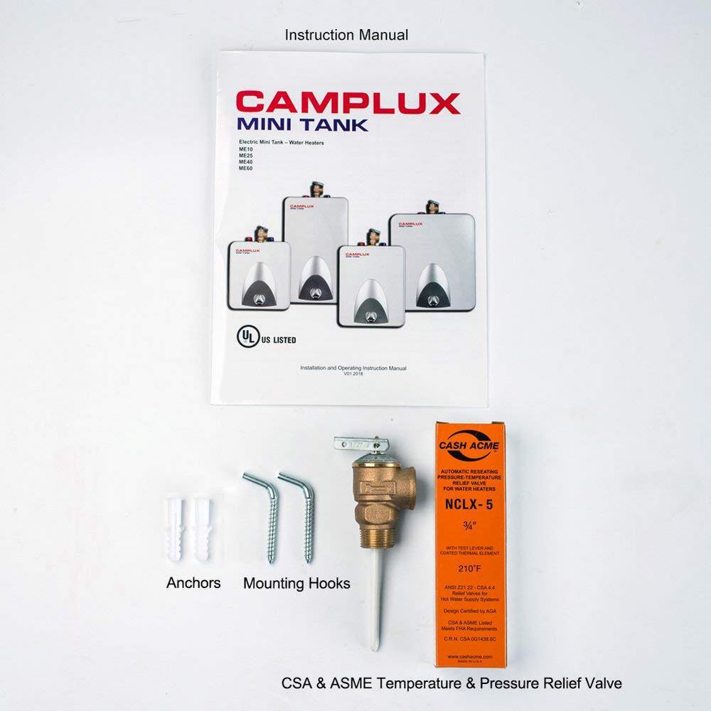 Camplux 2.5 Gal. Residential Point of Use Mini Tank Electric Water Heater - Super Arbor