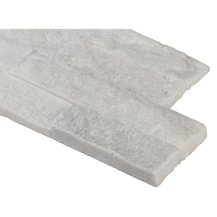 MSI Arctic White Ledger Panel 6 in. x 24 in. Natural Marble Wall Tile (10 cases / 60 sq. ft. / pallet)