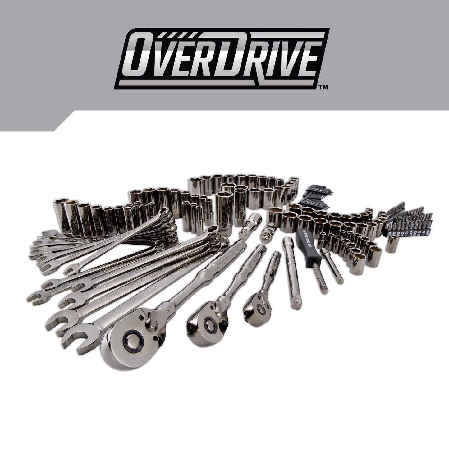 Craftsman OVERDRIVE 154-Piece Mechanic's Tool Set - Metric/SAE, Gunmetal Chrome