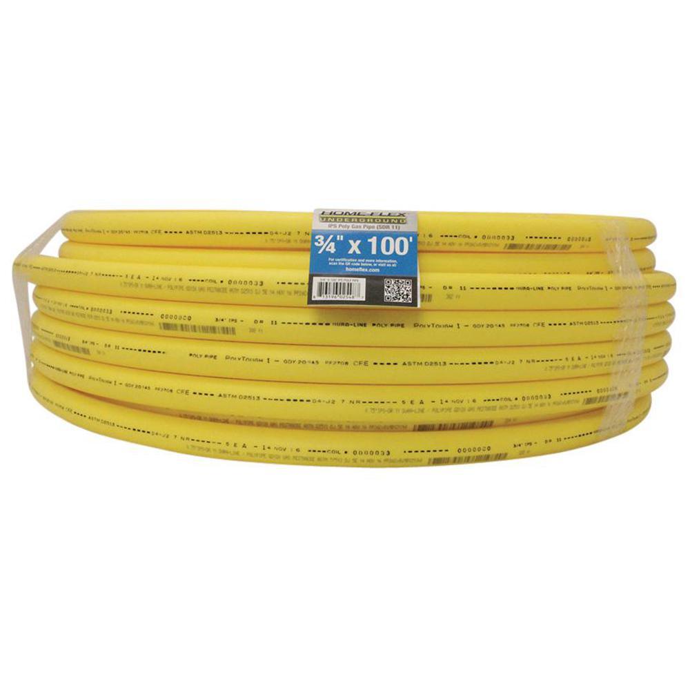 1-1/4 in. IPS x 250 ft. DR 11 Underground Yellow Polyethylene Gas Pipe - Super Arbor