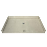 Redi Free 37 in. x 72 in. Barrier Free Shower Base with Center Drain and Polished Chrome Drain Plate - Super Arbor