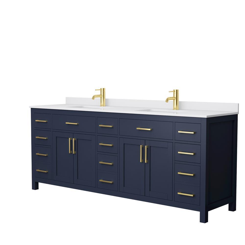 Beckett 42 in. W x 22 in. D Single Vanity in White with Cultured Marble Vanity Top in White with White Basin - Super Arbor