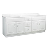 Concord RTA 72 in. W x 21 in. D Bath Vanity Cabinet Only in White Gloss - Super Arbor