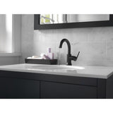 Trinsic Single Hole Single-Handle Bathroom Faucet with Metal Drain Assembly in Matte Black - Super Arbor