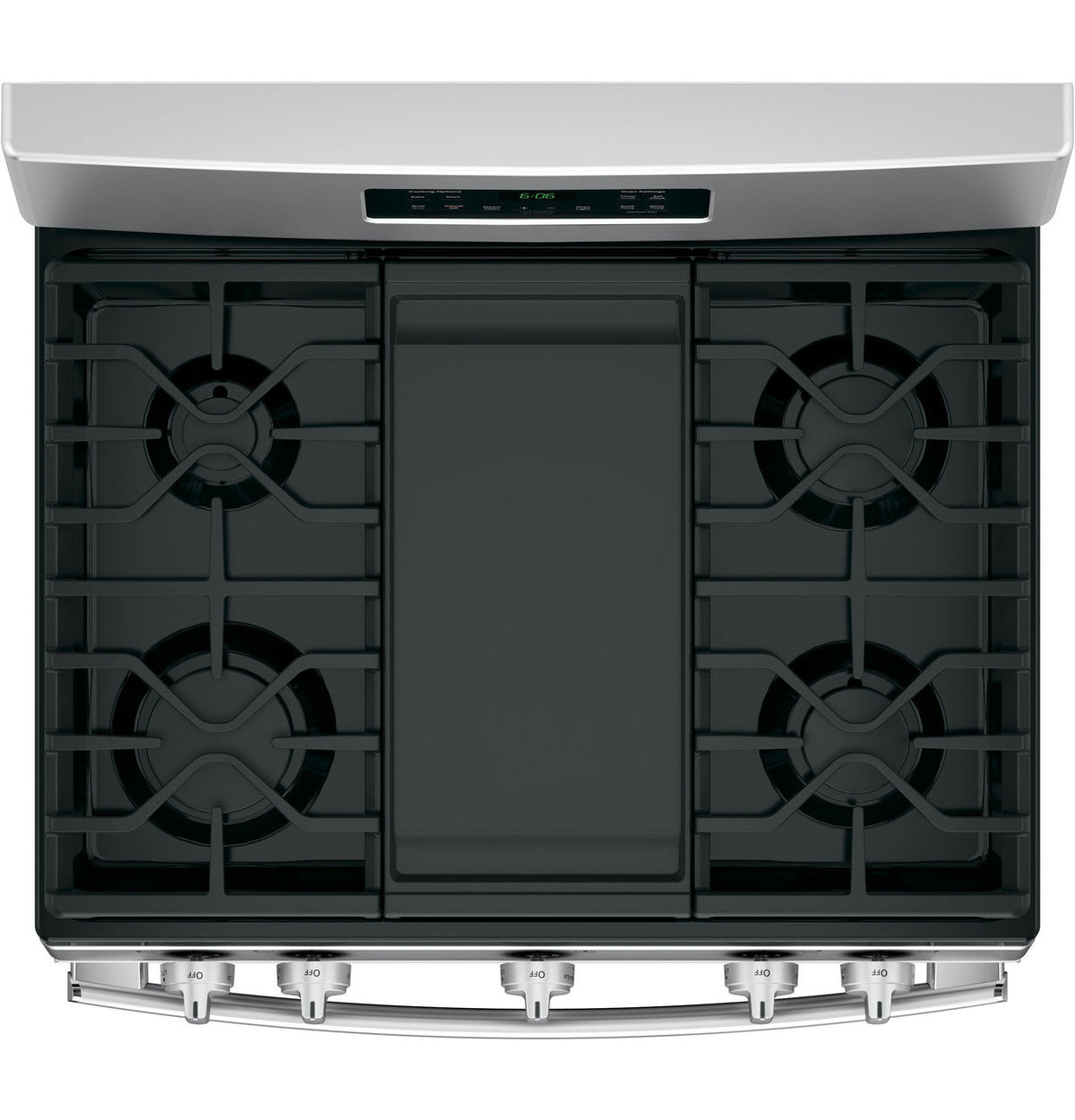 GE 30-in 5-Burner 5.0-cu ft Freestanding Gas Range, Stainless Steel (JGBS66REKSS)