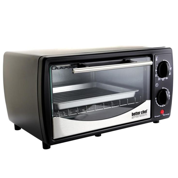 Better Chef 2-Slice Black Convection Toaster Oven (700-Watt)
